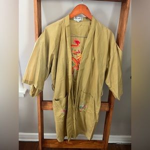 Vintage Chartreuse Dragon Robe